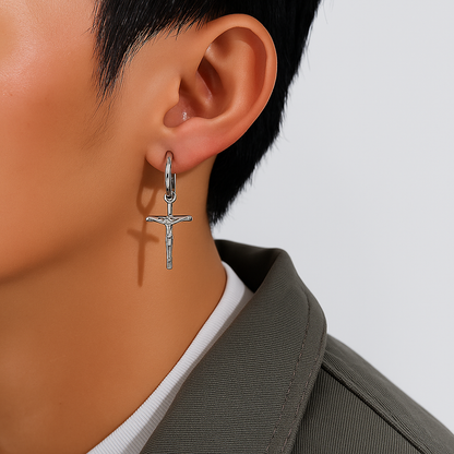 Crucifix Hoop