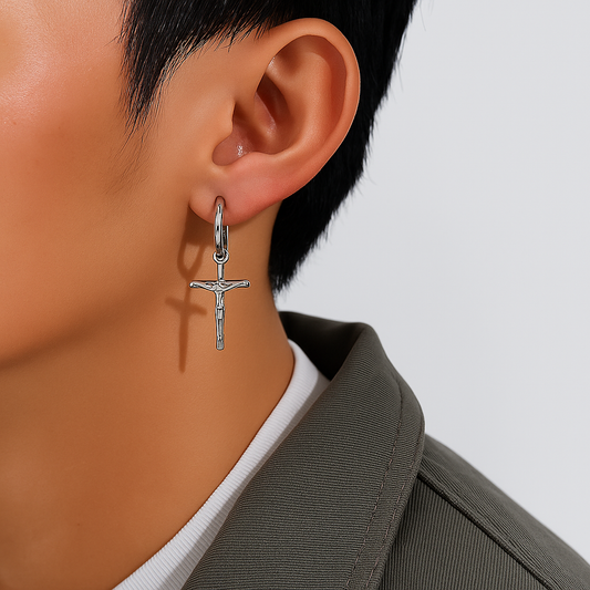 Crucifix Hoop