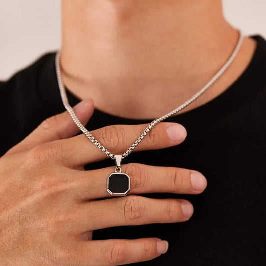 Obsidian Hex Pendant